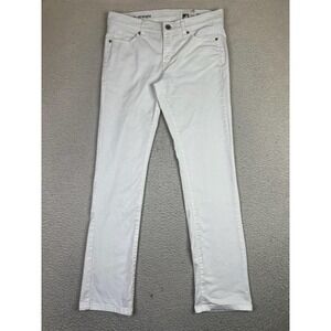 JCPenney JCP Jeans Womens 10 Petite White Slim Straight High Stretch Denim